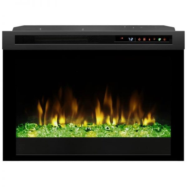 Bowery Hill 26" Electric Firebox in Black with Glass Ember Bed 2