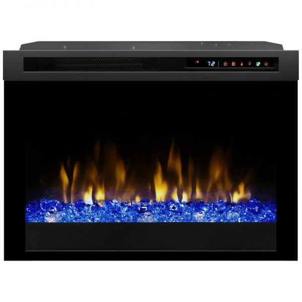 Bowery Hill 26" Electric Firebox in Black with Glass Ember Bed 3