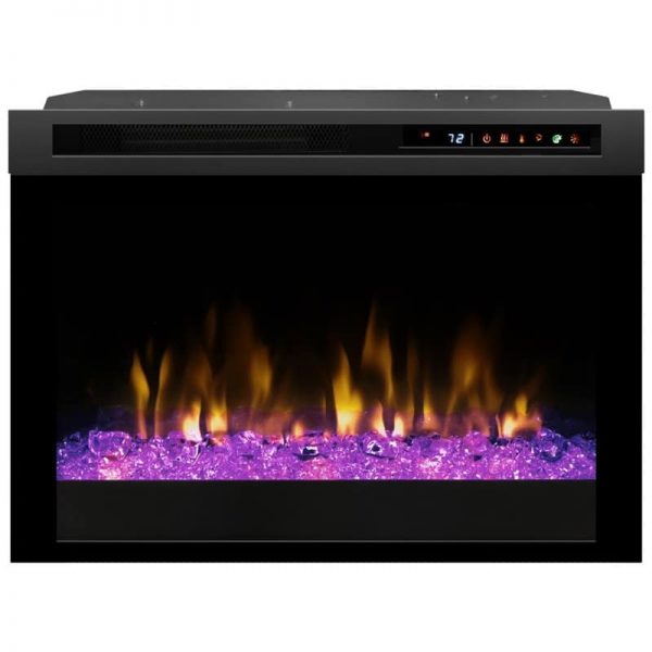 Bowery Hill 26" Electric Firebox in Black with Glass Ember Bed 4