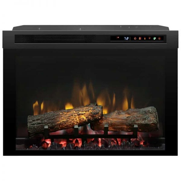 Bowery Hill 26" Electric Firebox with Logset in Black 1
