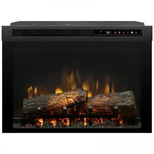 Bowery Hill 26" Electric Firebox with Logset in Black