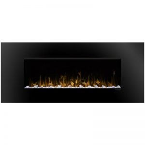 Bowery Hill 52" Wall Mount Electric Fireplace in Black