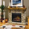Bowery Hill 54" Electric Fireplace Mantel in Faux Stone 2