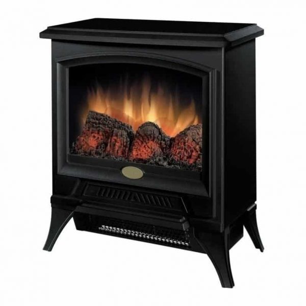Bowery Hill Electric Fireplace Stove Heater in Black