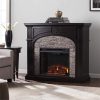 Bowery Hill Electric Fireplace in Ebony and Gray