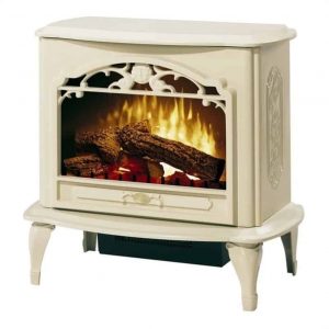 Bowery Hill Stoves Celeste Electric Fireplace Stove Heater in Cream