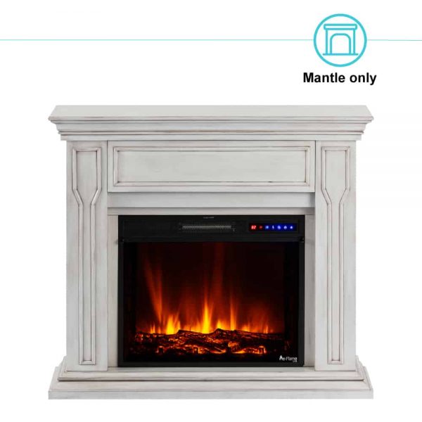 Breckenridge Fireplace Mantel 41" x 36"- Rustic White Finish 5