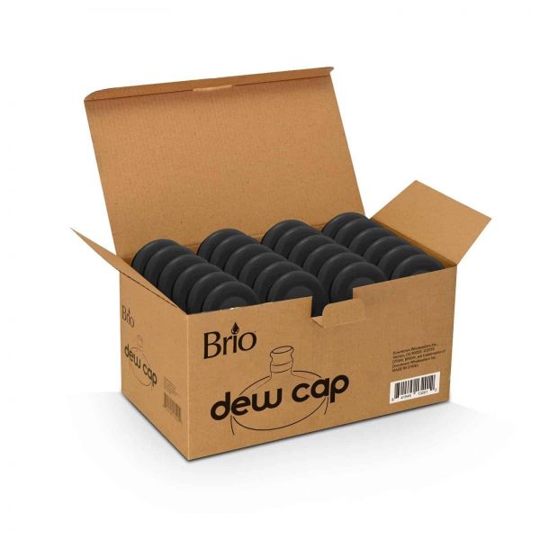 Brio Dew Cap Crown Top Replacement Cap - 48 Pack - 55mm Snap On Cap for Crown top lids for 3 & 5 Gallon Water Bottles (Black) 4