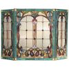 CHLOE Lighting LUCIAN, Tiffany-style 3pcs Folding Victorian Fireplace Screen 44x28 3