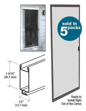 CR Laurence RA30BRZ5P-XCP5 CRL Bronze 36" Replace-All Sliding Screen Doors - pack of 5 1