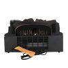 Caesar Fireplace FP201R Stove Adjustable Electric Log Set Heater with Realistic Ember Bed 1500W 13