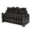 Caesar Fireplace FP201R Stove Adjustable Electric Log Set Heater with Realistic Ember Bed 1500W 14