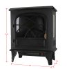 Caesar Fireplace FP203-T3 Portable Indoor Home Compact Electric Wood Stove Fireplace Heater with Thermostat for Office and Home 1500W 16