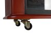 Caesar Fireplace FP404R-QC Infrared Quartz Electric Freestanding Insert Heater Stove Rolling Mantel 1000W-1500W Overheat Safety Feature with wheels 16