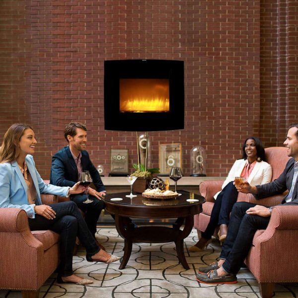 Caesar Fireplace WFP-26C 26-inch Wall Mount Electric Fireplace with stone pebbles and flame effect, 1500W Adjustable Temperature w/ Remote Control 9