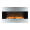 Caesar Fireplace WFP-38 38-inch Wall Mount Electric Fireplace with stone pebbles and flame effect 1500W Adjustable Temperature w/ Remote Control, Silver 16