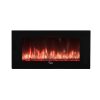 Caesar Luxury CHFP-40B Linear Wall Mount Recess Freestanding Multicolor Flame Electric Fireplace with Backlight