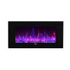 Caesar Luxury CHFP-40B Linear Wall Mount Recess Freestanding Multicolor Flame Electric Fireplace with Backlight, 40-Inch 37