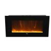 Caesar Luxury CHFP-40B Linear Wall Mount Recess Freestanding Multicolor Flame Electric Fireplace with Backlight, 40-Inch 42