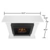 Callaway Grand Electric Fireplace in White by Real Flame 7