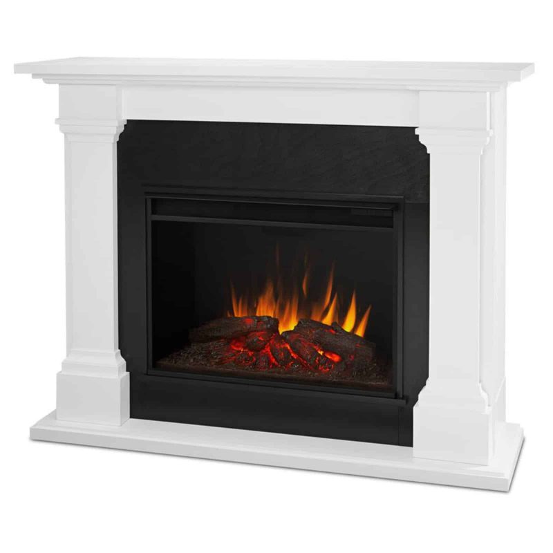 Callaway Grand Electric Fireplace in White by Real Flame