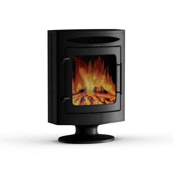 Cambridge 1500W Freestanding Electric Fireplace Heater in Black with Log Display 11