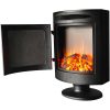 Cambridge 1500W Freestanding Electric Fireplace Heater in Black with Log Display 14