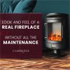Cambridge 1500W Freestanding Electric Fireplace Heater in Black with Log Display 17