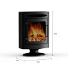 Cambridge 1500W Freestanding Electric Fireplace Heater in Black with Log Display 20