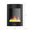 Cambridge 19.5" Vertical Electric Fireplace Heater with Multi-Color LED Flames and Crystal Rock Display 17