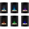 Cambridge 19.5" Vertical Electric Fireplace Heater with Multi-Color LED Flames and Driftwood Log Display 9