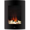 Cambridge 19.5" Vertical Electric Fireplace Heater with Multi-Color LED Flames and Driftwood Log Display