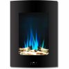 Cambridge 19.5" Vertical Electric Fireplace Heater with Multi-Color LED Flames and Driftwood Log Display 10