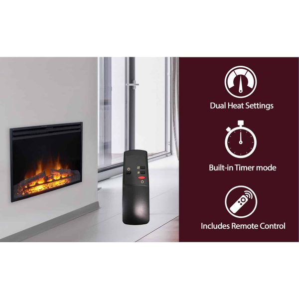 Cambridge 28-In. Freestanding 5116 BTU Electric Fireplace Insert with Remote Control 2