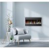 Cambridge 42 In. Recessed Wall Mounted Electric Fireplace with Crystal and LED Color Changing Display, Black 6