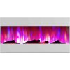 Cambridge 42 In. Recessed Wall Mounted Electric Fireplace with Logs and LED Color Changing Display