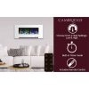 Cambridge 42" Wall-Mount Electric Fireplace Heater with Multi-Color LED Flames and Crystal Rock Display 25