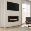 Cambridge 42" Wall-Mount Electric Fireplace Heater with Multi-Color LED Flames and Crystal Rock Display 28