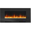 Cambridge 42" Wall-Mount Electric Fireplace Heater with Multi-Color LED Flames and Crystal Rock Display 20