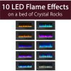 Cambridge 42" Wall-Mount Electric Fireplace Heater with Multi-Color LED Flames and Crystal Rock Display 23