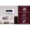 Cambridge 42" Wall-Mount Electric Fireplace Heater with Multi-Color LED Flames and Driftwood Log Display 24