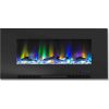 Cambridge 42" Wall-Mount Electric Fireplace Heater with Multi-Color LED Flames and Driftwood Log Display 16