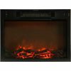 Cambridge 47 In. Electric Fireplace with 1500W Charred Log Insert and A/V Storage Mantel in Slate Blue 10