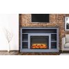 Cambridge 47 In. Electric Fireplace with Enhanced Log Insert and Slate Blue Mantel 6