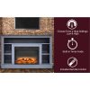 Cambridge 47 In. Electric Fireplace with Enhanced Log Insert and Slate Blue Mantel 7
