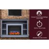 Cambridge 47 In. Electric Fireplace with a Multi-Color LED Insert and Slate Blue Mantel 6