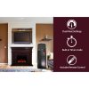 Cambridge 47.8-in. Shelby Electric Fireplace Mantel with Deep Log Insert, Mahogany 7