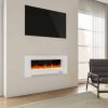 Cambridge 50" Wall-Mount Electric Fireplace Heater with Multi-Color LED Flames and Crystal Rock Display 28