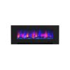 Cambridge 50" Wall-Mount Electric Fireplace Heater with Multi-Color LED Flames and Driftwood Log Display 26