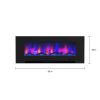 Cambridge 50" Wall-Mount Electric Fireplace Heater with Multi-Color LED Flames and Driftwood Log Display 28